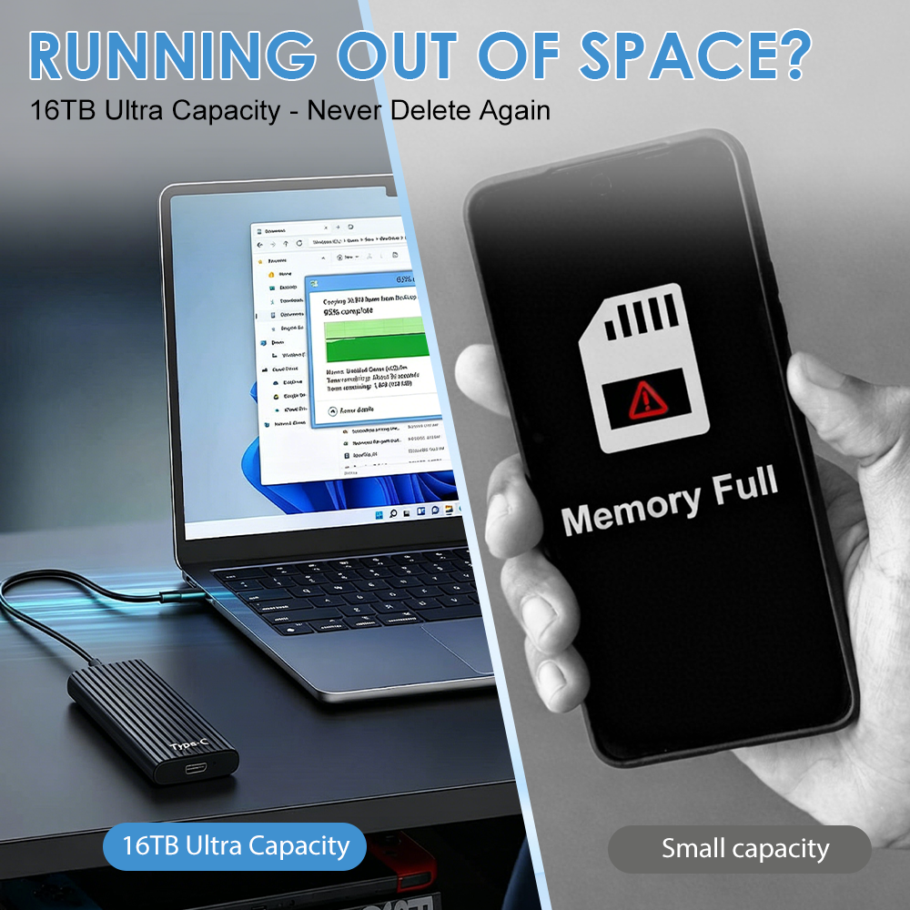 Shipped from Canada 🏆Flash Sale⚡ 50K+ SOLD! Almost Gone-🔥16TB Large-Capacity Type-C Portable Mini SSD🍇