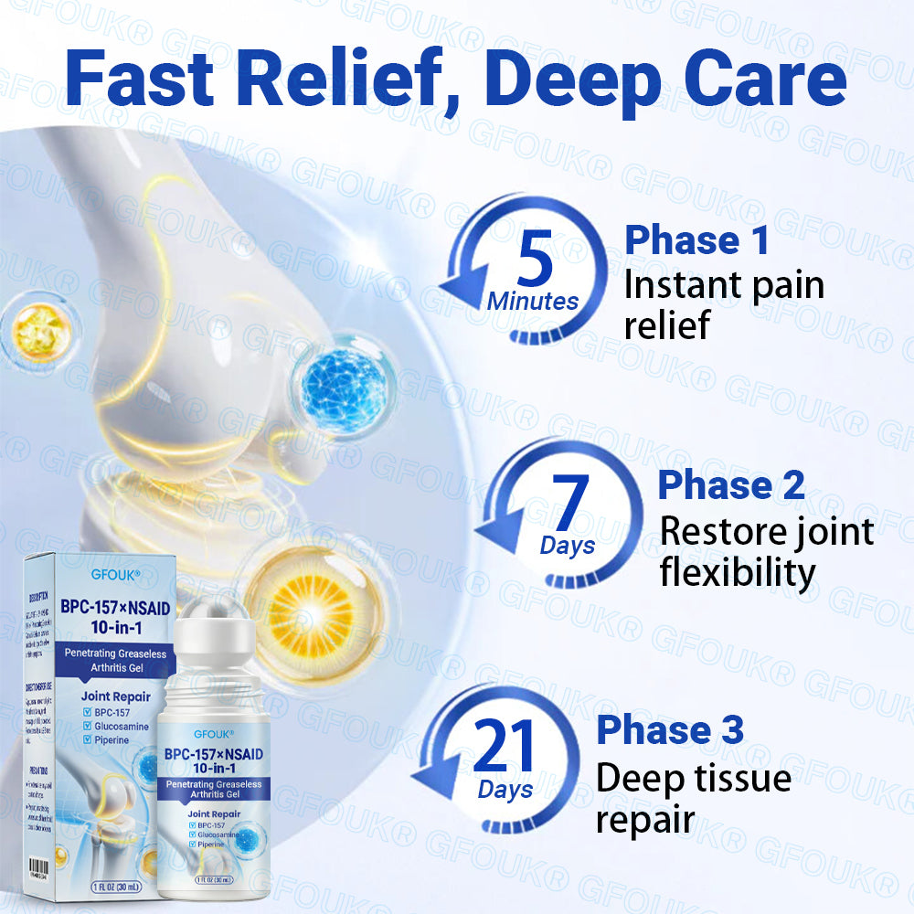 𝐎𝐟𝐟𝐢𝐜𝐢𝐚𝐥 𝐒𝐭𝐨𝐫𝐞 🇨🇦 | GFOUK® BPC-157 × NSAID 10-in-1 Penetrating Greaseless Arthritis Gel